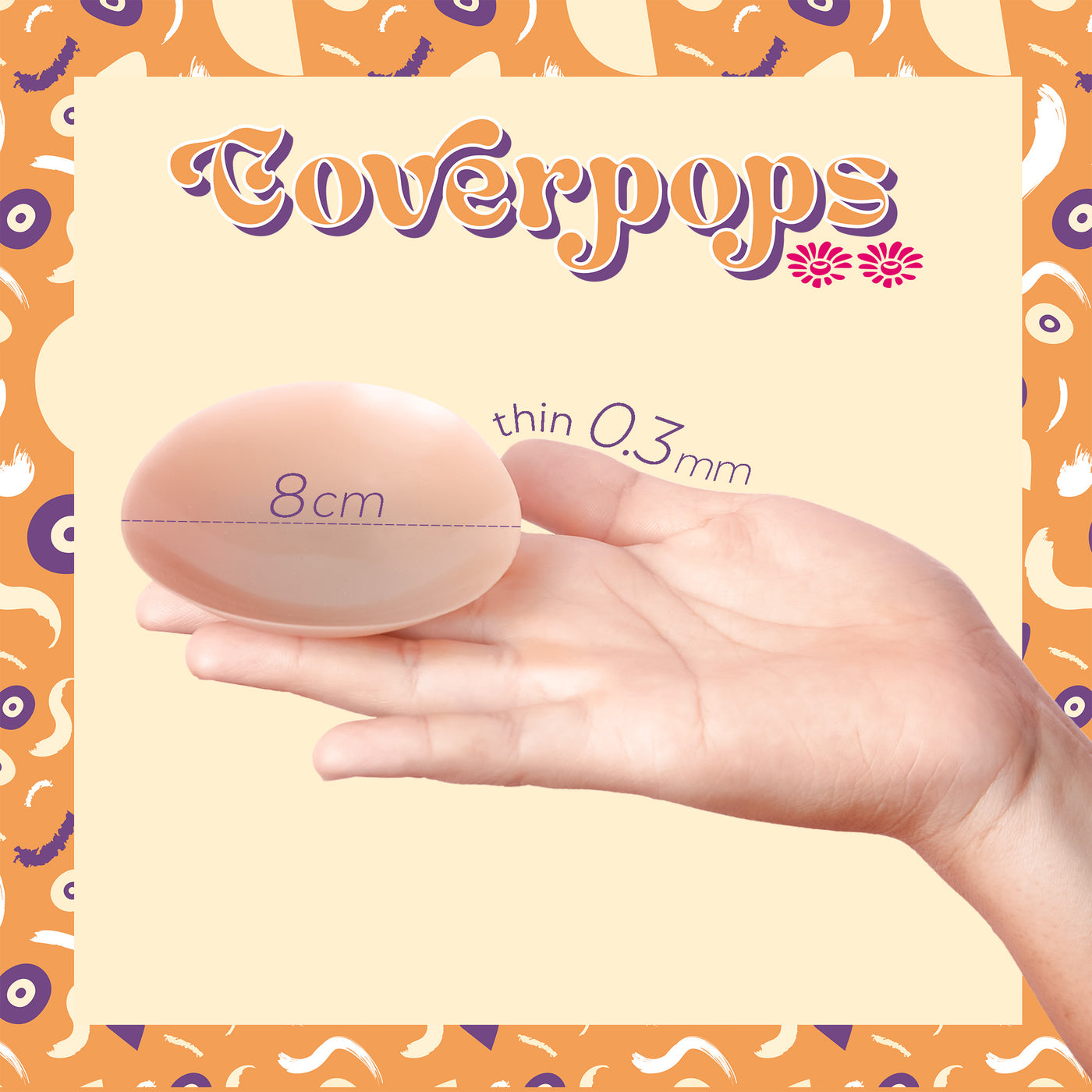 Coverpops | Non - adhesive Nipple Covers, Pasties - Reusable Up to 40 times for all skin tones & sensitive skin