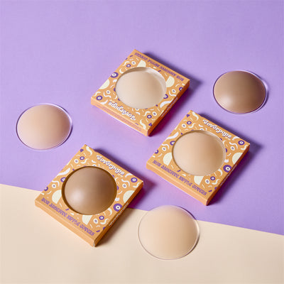 Coverpops | Non - adhesive Nipple Covers, Pasties - Reusable Up to 40 times for all skin tones & sensitive skin