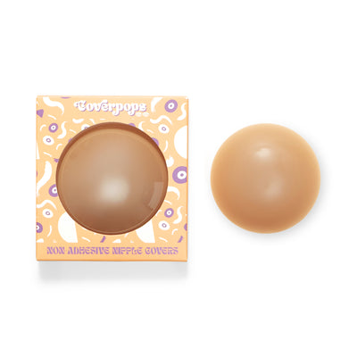 Coverpops | Non - adhesive Nipple Covers, Pasties - Reusable Up to 40 times for all skin tones & sensitive skin